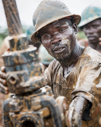 A compelling photo essay of a day in the life of a water well driller in remote African villages, showcasing challenges and successes