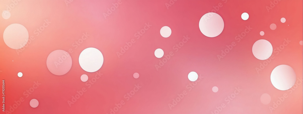 Abstract blur bokeh banner background. Platinum bokeh on defocused coral pink background.