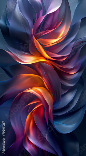 Abstract motion wallpaper desogn Generative AI photo