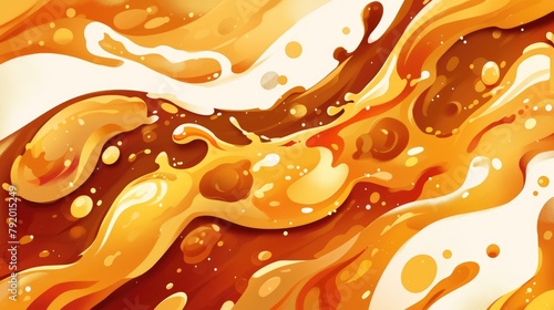Indulge in the luscious swirl of caramel sauce mingling with rich velvety chocolate The splendor of cascading caramel a symphony of sweetness Witness the golden stream of hot caramel in thi