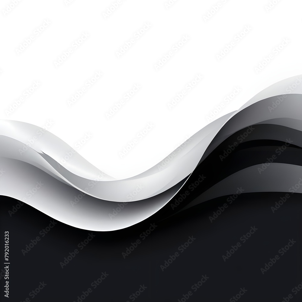 Obraz premium Abstract Black & White Wave Background