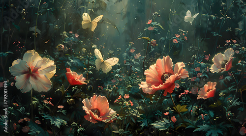 Ancient Versus Modern: Oil Painting Captures Garden's Contrast of Magic and Technology