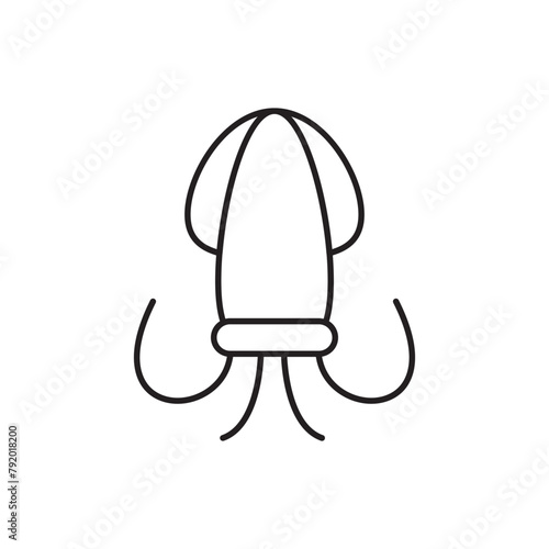 Squid icon icon design, isolated on white background, vector illustration