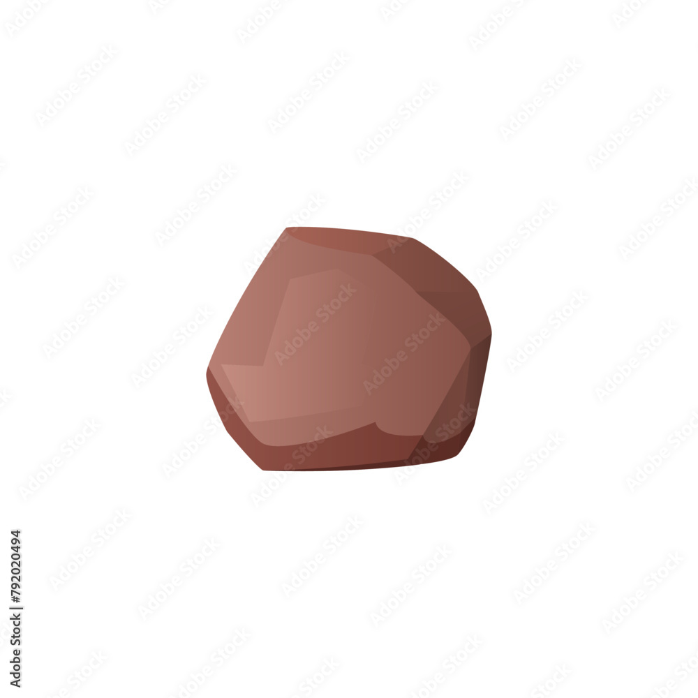 Geometric flat brown stone vector illustration Geometric flat brown stone vector illustration