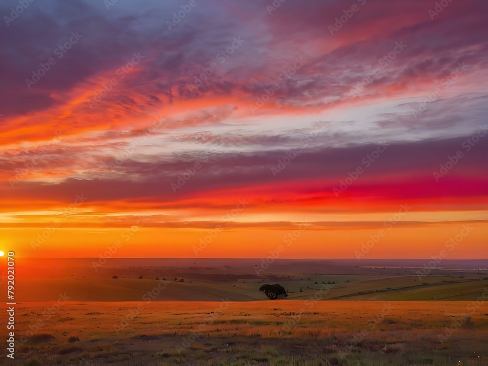 Fototapeta premium sunset view