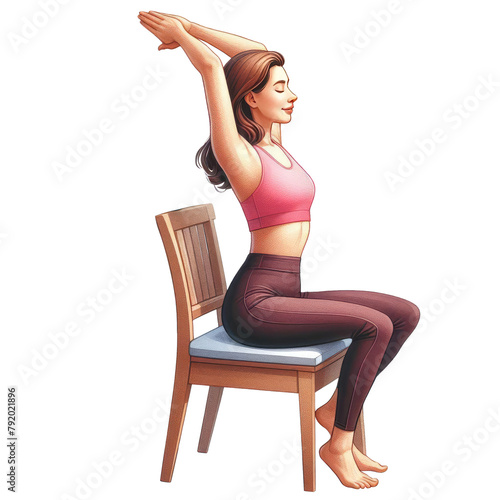 Yoga Mom Clipart Illustration