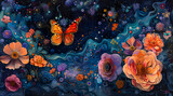 Cellular Serenade: Butterflies Bring Life to the Microscopic Garden Symphony