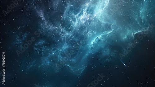 Space background with realistic nebula and shining stars. Colorful cosmos with stardust and milky way. Magic color galaxy. Infinite universe and starry night © Stitch