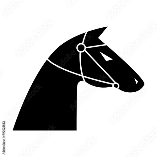 Horse head. Elegant horse. Royal stallion symbol design. Equine stables sign. Equestrian brand emblem