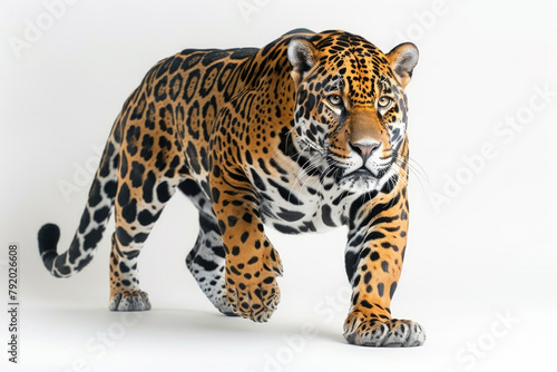 A jaguar prowling  ready to pounce