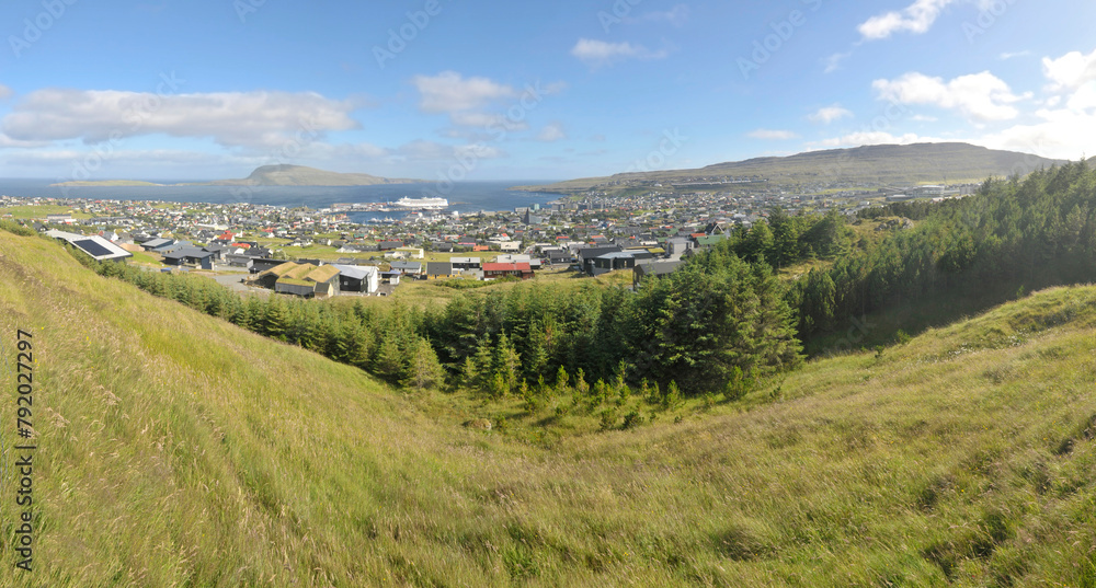 Naklejka premium Tórshavn - the capital and largest city of the Faroe Islands