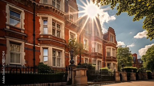 Panoramic view of Kensington and Chelsea in London