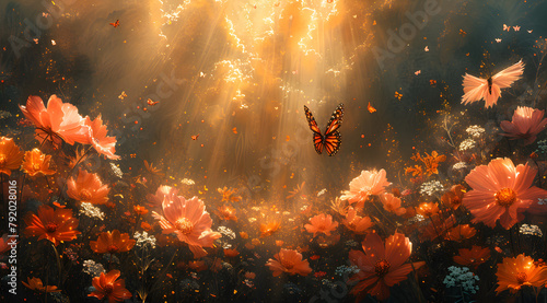 Pixelated Blossoms: Dramatic Display of Flowers and Butterflies in Digital Morphing © Thien Vu