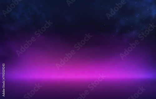Abstract studio room blue and pink neon color glowing lighting effect with decoration dust background Pro Vector 