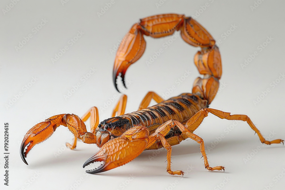 A scorpion striking with its stinger - obrazy, fototapety, plakaty 