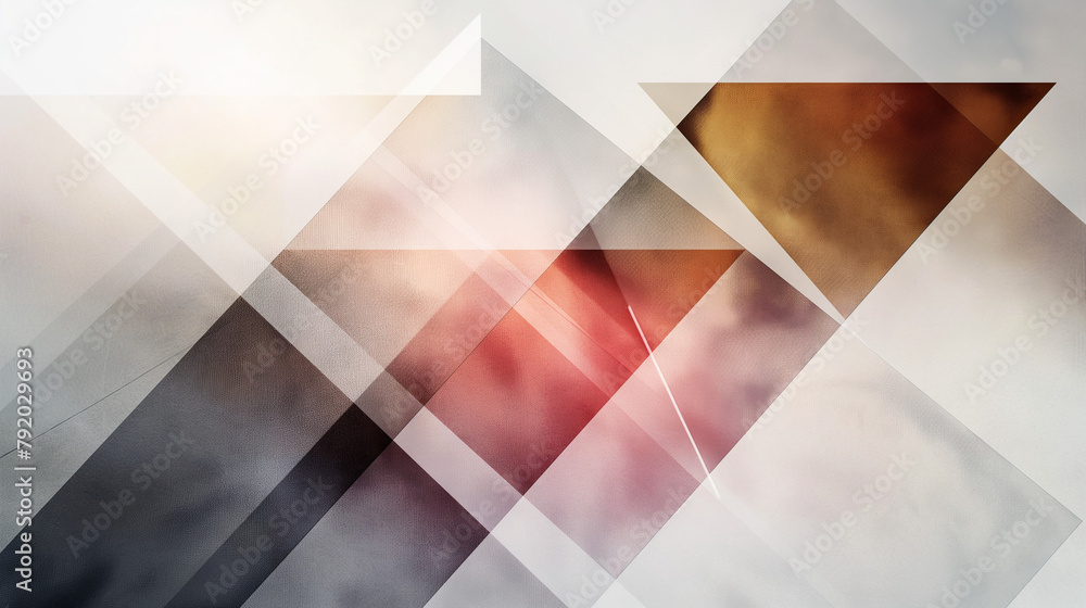 Overlapping triangles in neutral colors
