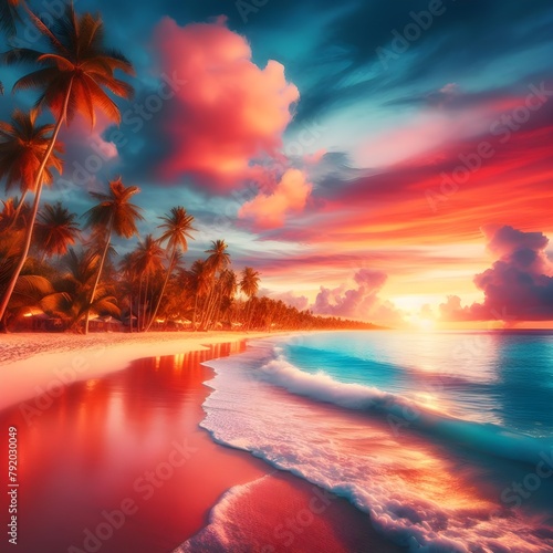  "Tranquil Oasis: Serenity on a Tropical Beach"
