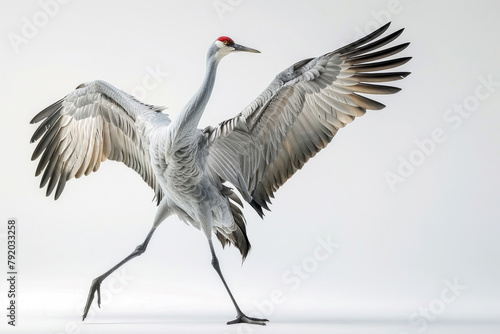 A crane dances in a courtship display © Veniamin Kraskov