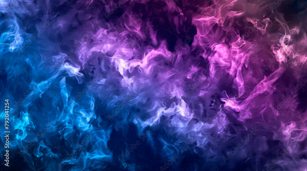 An electric blue and violet smoke pattern dances in the dark sky, resembling cumulus clouds. The magenta undertones create an artistic touch to the mesmerizing space texture. An electric blue and violet smoke pattern dances in the dark sky, resembling cumulus clouds. The magenta undertones create an artistic touch to the mesmerizing space texture.
