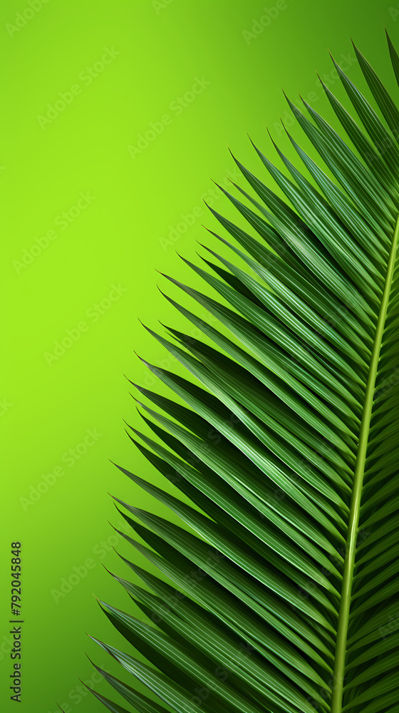 Fototapeta premium Vibrant green palm leaves