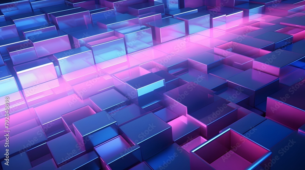 3d rendering of blue and pink abstract geometric background. Scene for advertising, technology, showcase, banner, game, sport, cosmetic, business, metaverse. Sci-Fi Illustration. Product display 3d rendering of blue and pink abstract geometric background. Scene for advertising, technology, showcase, banner, game, sport, cosmetic, business, metaverse. Sci-Fi Illustration. Product display
