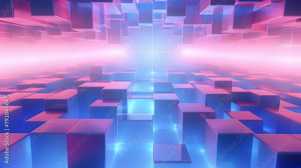 3d rendering of blue and pink abstract geometric background. Scene for advertising, technology, showcase, banner, game, sport, cosmetic, business, metaverse. Sci-Fi Illustration. Product display 3d rendering of blue and pink abstract geometric background. Scene for advertising, technology, showcase, banner, game, sport, cosmetic, business, metaverse. Sci-Fi Illustration. Product display