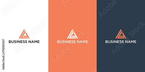 LA Triangle logo shape, triangle icon, logo