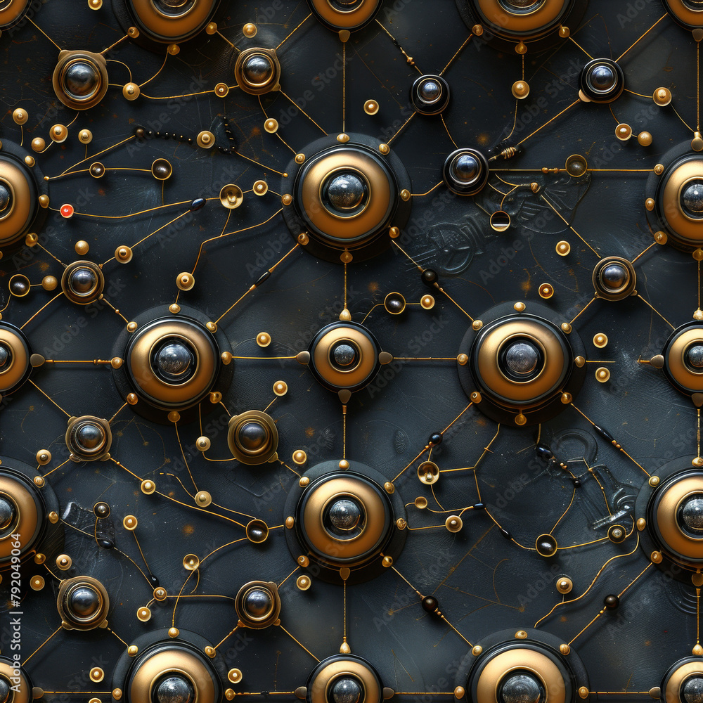 Seamless Tile Steampunk Pattern Seamless Tile Steampunk Pattern