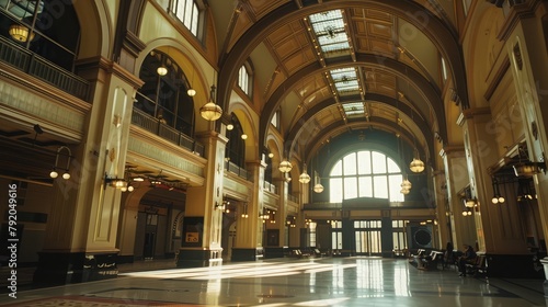 A historic train station repurposed as a meeting venue, its soaring arches and ornate ceilings harkening back to a golden age of travel and industry. Amidst the hustle and bustle of arriving trains,