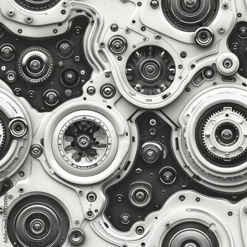 Seamless Tile Steampunk Gears Pattern