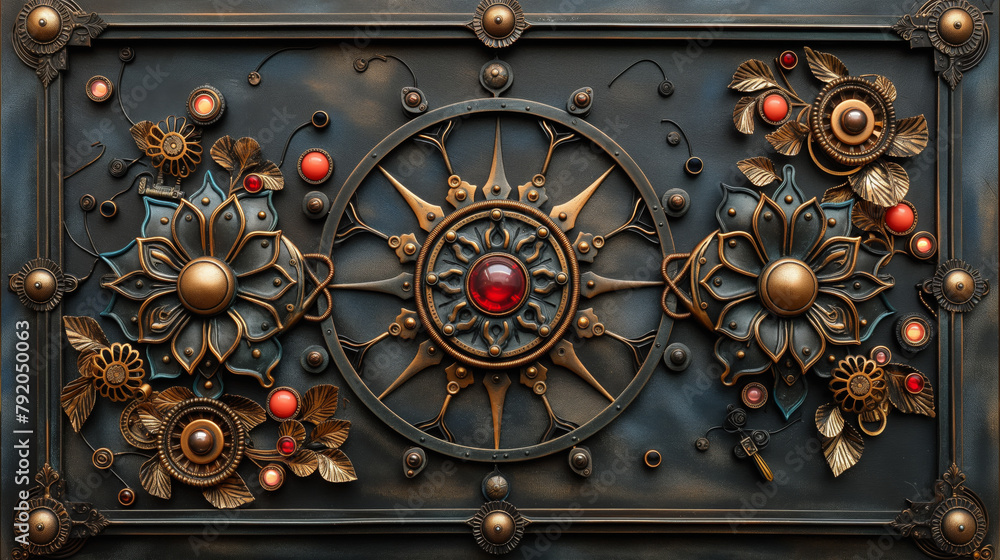 Symmetrical Bronze Design Background Pattern Symmetrical Bronze Design Background Pattern