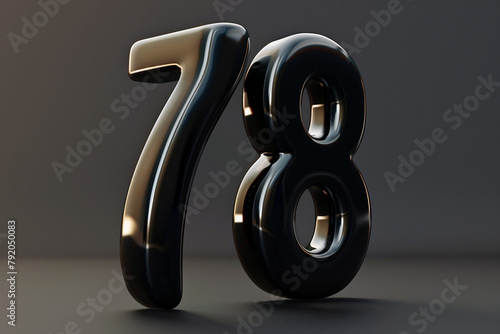Number 78 in 3d style  © stock contributor 