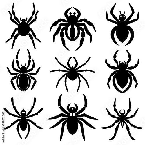 Spider's vector icons silhouette  © Chayon Sarker