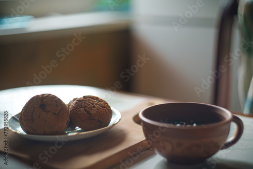 Food photos with coffee beans and cookies