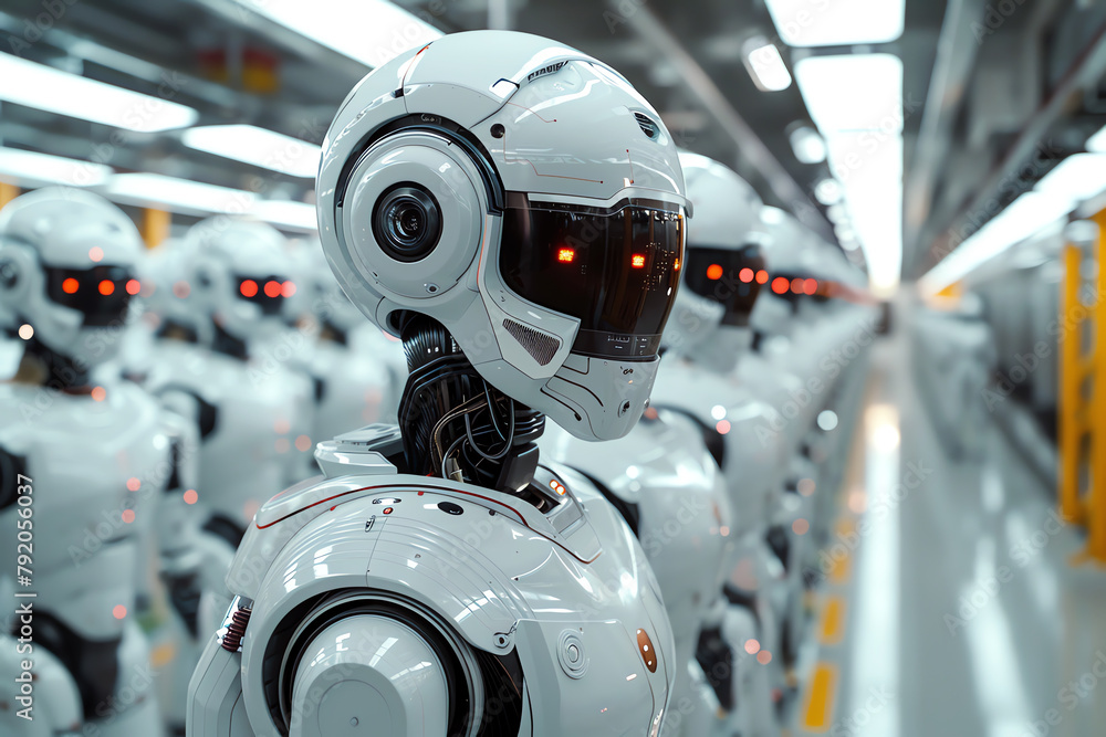 robot factory, AI generated image robot factory, AI generated image