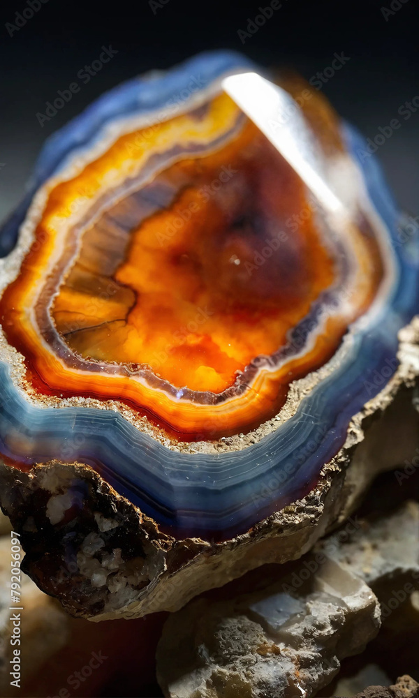 Obraz premium caustic through Agate gemstone