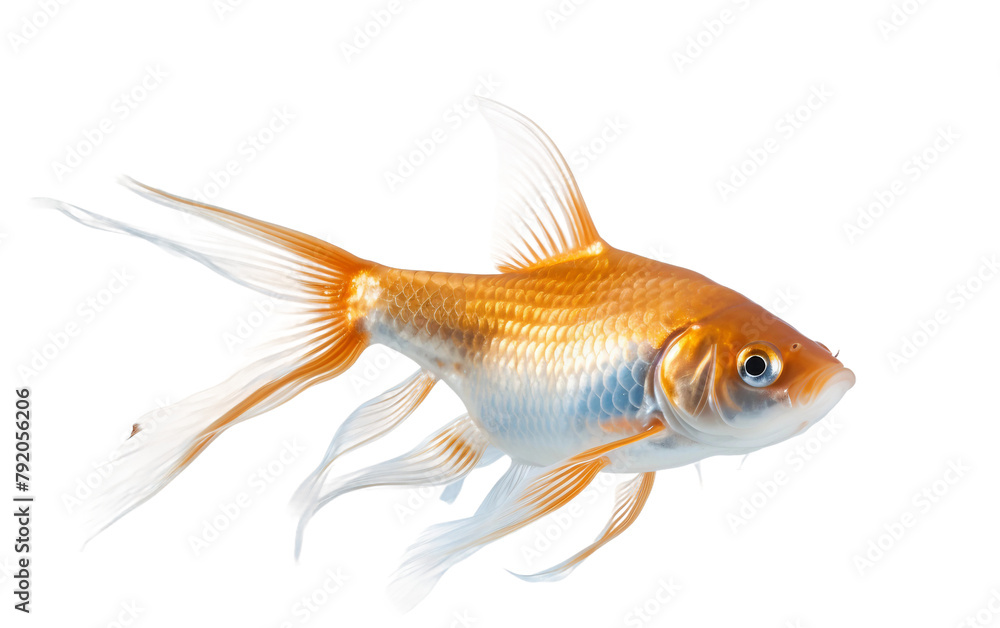 goldfish isolated on white