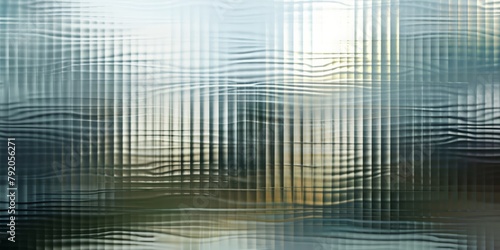 Corrugated glass texture, Patterned glass texture background. Light reflection displacement texture with fluted color light effect. Reflected, modern home decor interior.