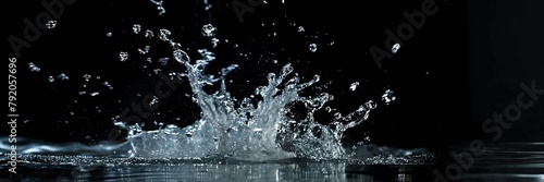 Super slow motion of water splash on black backgro Super slow motion of water splashes on a turquoise