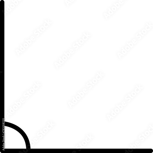 90 degree circular arc angle