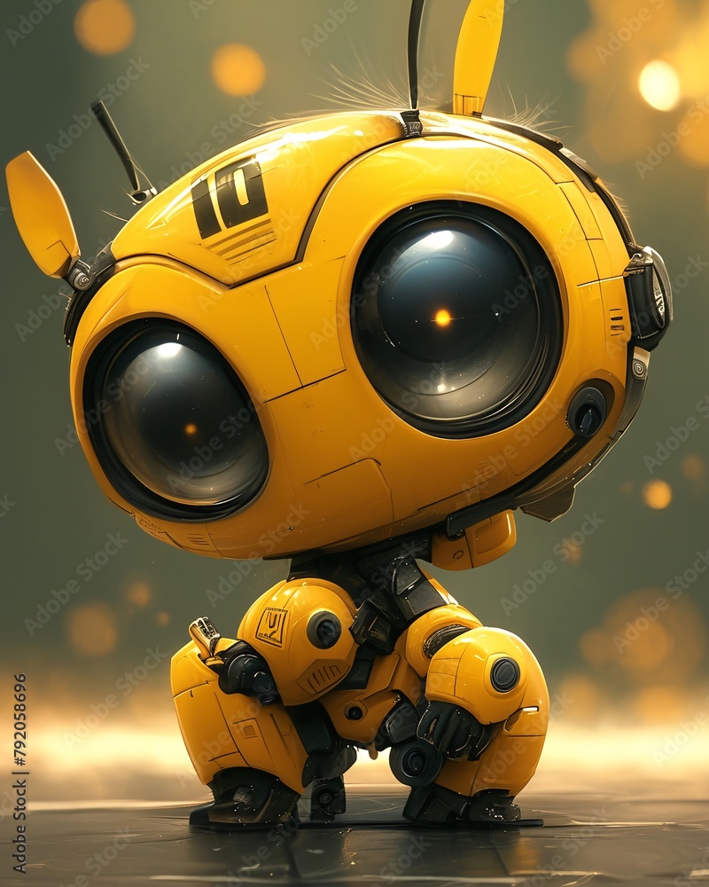 Obraz premium YELLOW MODERN GAME ROBOT