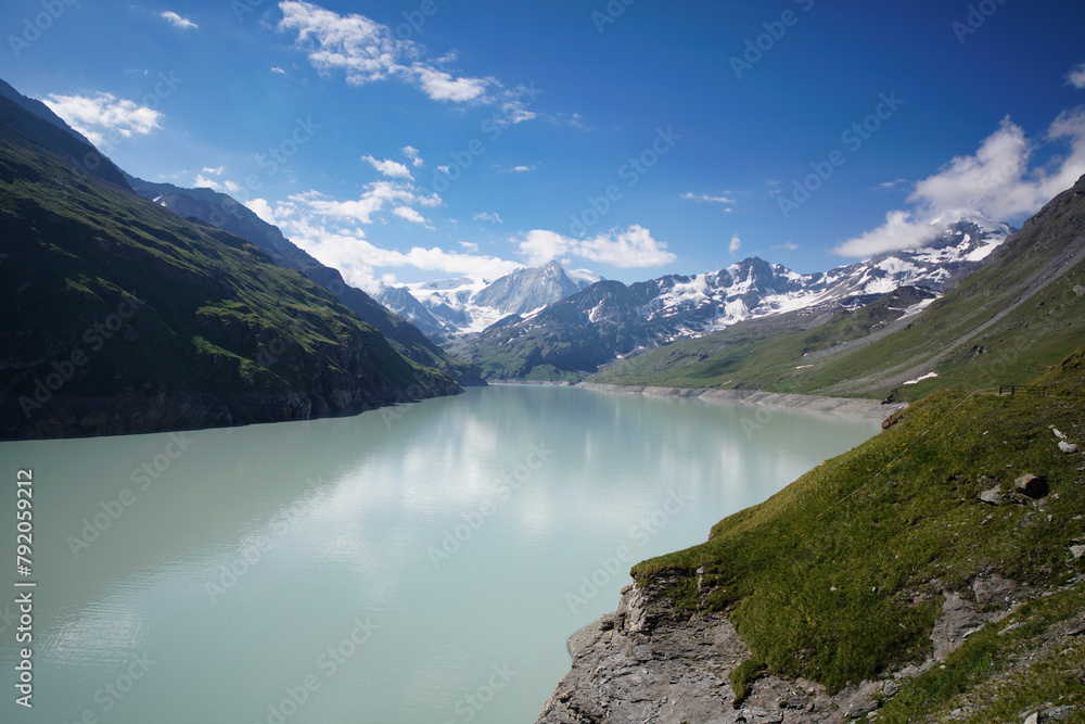 Lac des Dix in the Pennine Alps, Switzerland.