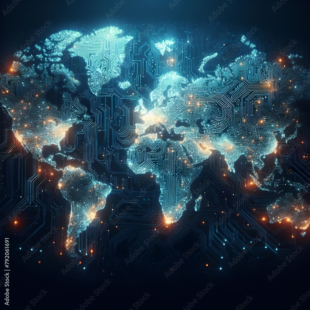 Naklejka premium Exchange data around the world 