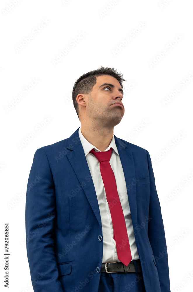 PNG Weary Businessman Sighing with Slumped Shoulders transparent empty background PNG Weary Businessman Sighing with Slumped Shoulders transparent empty background