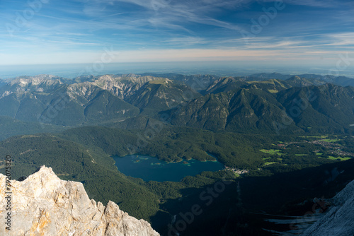 High angle view of lake eibsee
