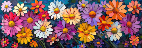 Vibrant daisy bouquet celebrates summer beauty in nature.