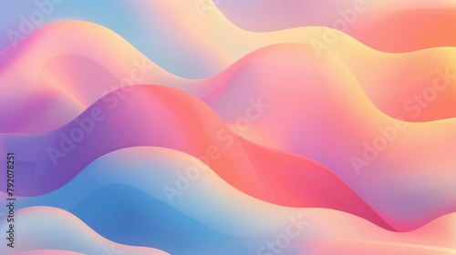 This image depicts a fluid and seamless series of waves blending a pastel color palette, evoking a sense of calm and gentle motion