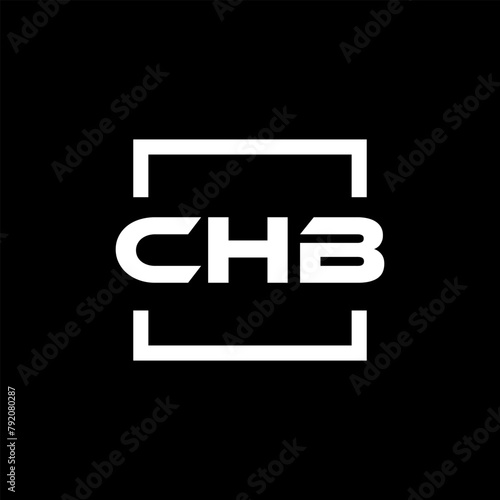 Initial letter CHB logo design. CHB logo design inside square.