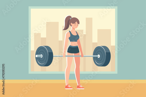 Powerlifter vector illustration