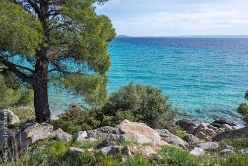 Sithonia coastline near Koviou Beach, Chalkidiki, Greece